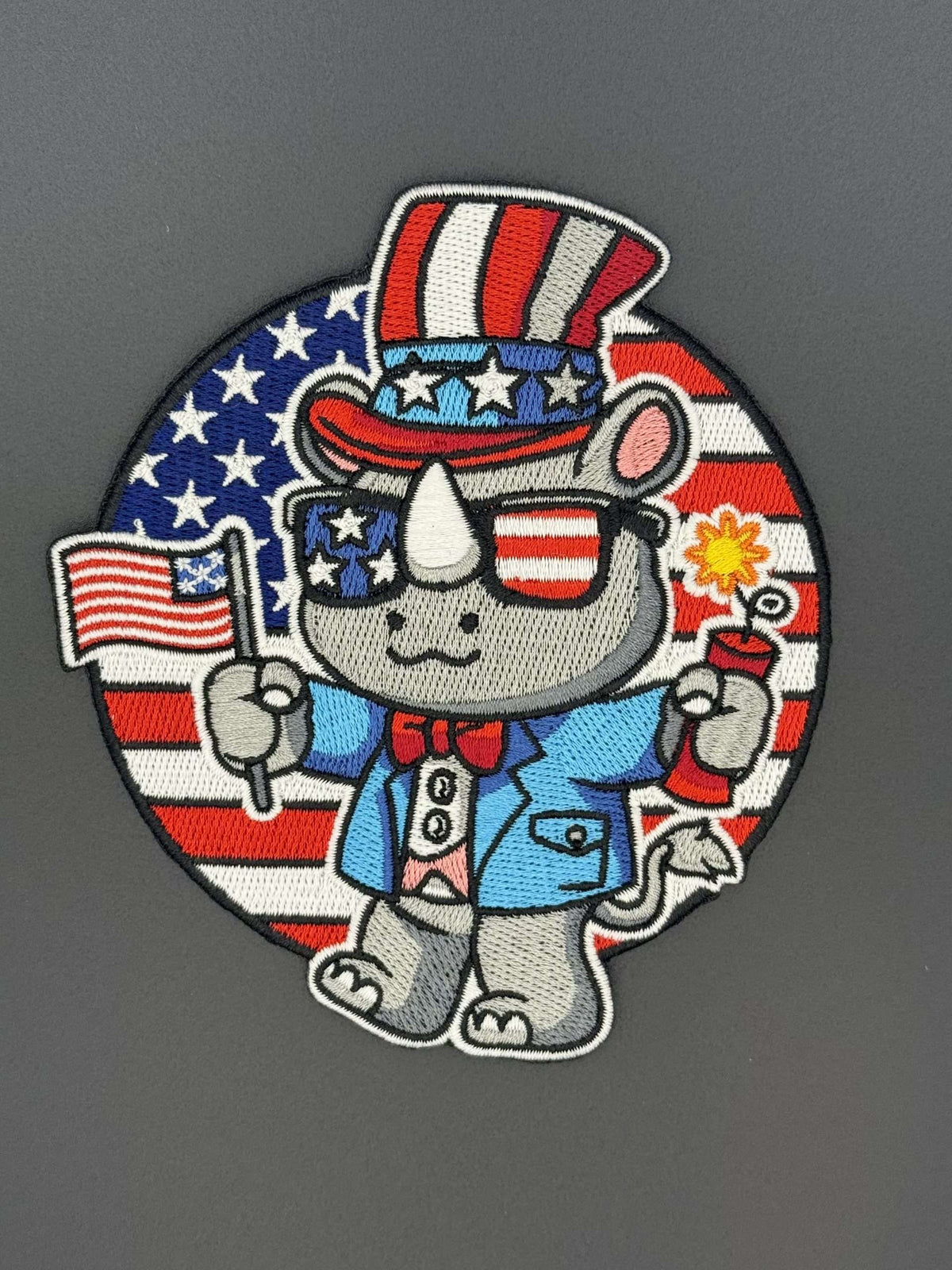 Kid Rhino Patriotic Patch
